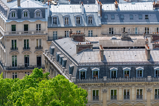 Traditional style apartment building in the centre of Paris
