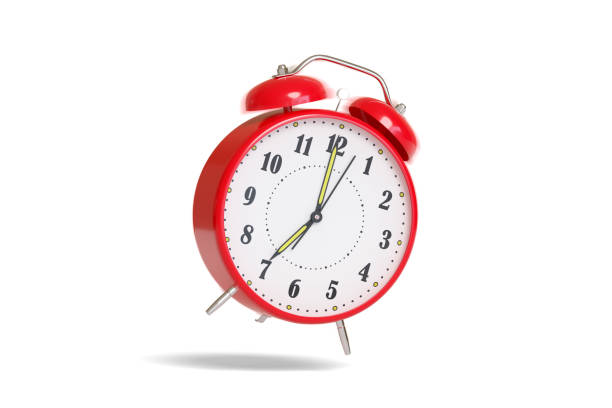 istock Alarm clock ringing isolated on white background with motion blur. 3d illustration. 1325627320