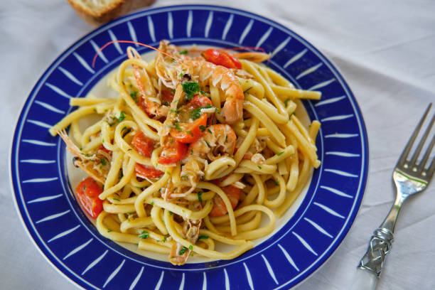istock Scialatielli Pasta with Shrimp Scampi and tomatoes 1325628012