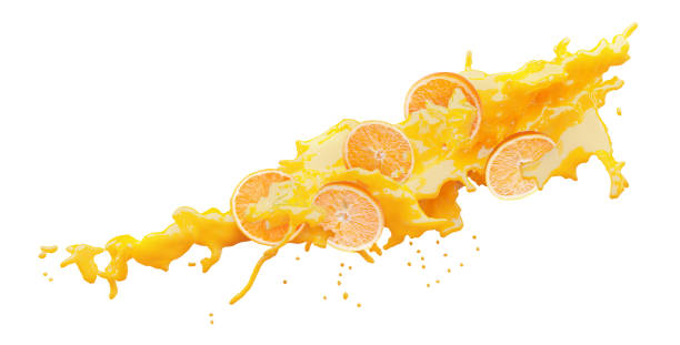 istock oranges with juice splash isolated on a white background 1325643967