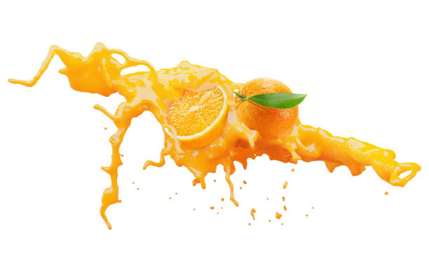 istock oranges with juice splash isolated on a white background 1325644537
