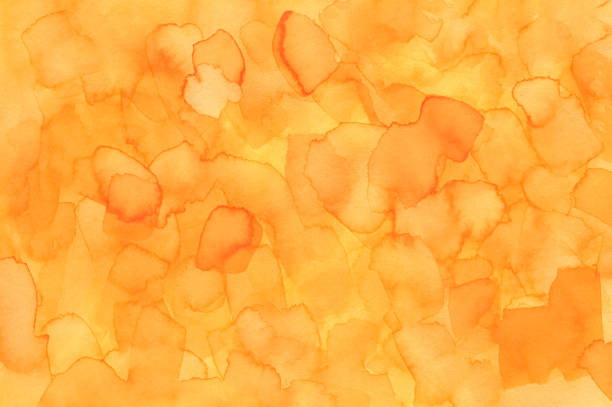 istock Abstract orange background with bright artistic paint smears. Dynamic brush strokes composition. 1325650150