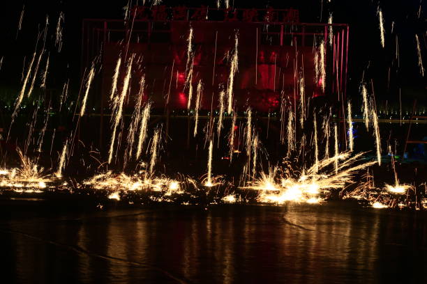 istock Sparks of molten steel melting, 1325658149