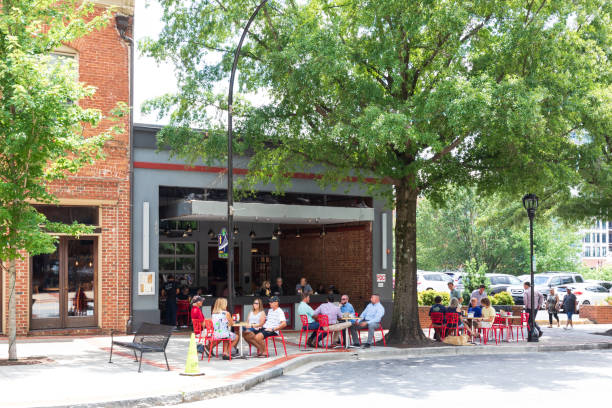 mark's grill, greenville, sc - dining burger outdoors restaurant foto e immagini stock