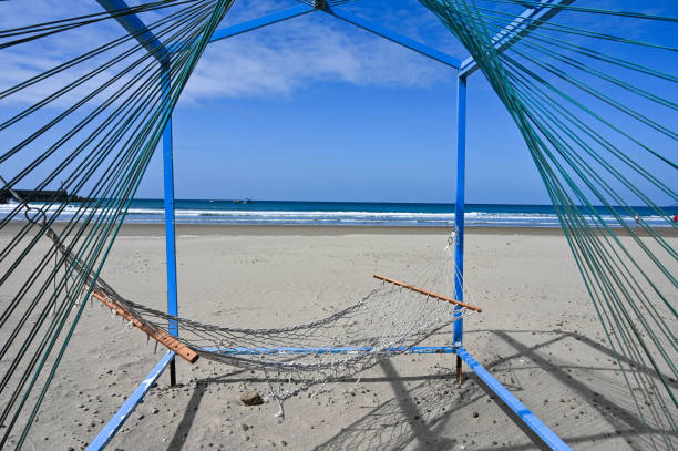 istock The hammock by the sea and the sky is blue. 1325663039