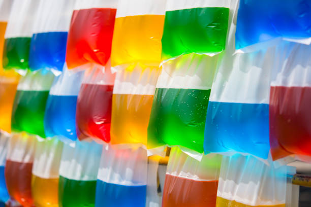 istock Color water with plastic bag stock photo. 1325663784