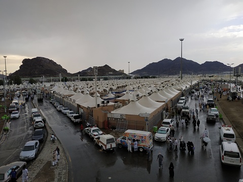 the atmosphere of the pilgrims' camp in Mina - Makkah, Saudi Arabia August 12, 2019