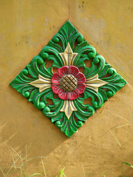 istock Flower relief on the wall 1325671546