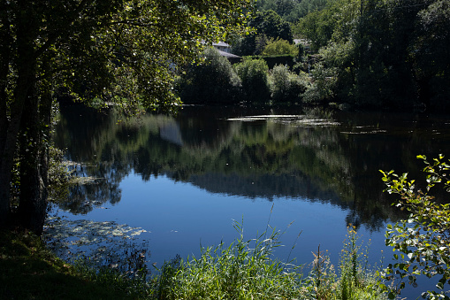 Avia river and A Veronza river walk in Ribadavia, Galicia Spain