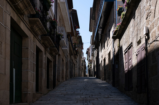Street of the Jewish quarter in the town of Ribadavia, Galicia Spain