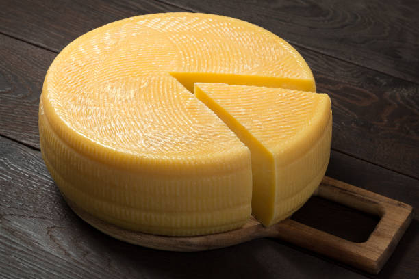 istock Canestrato cheese on a wooden board 1325680052