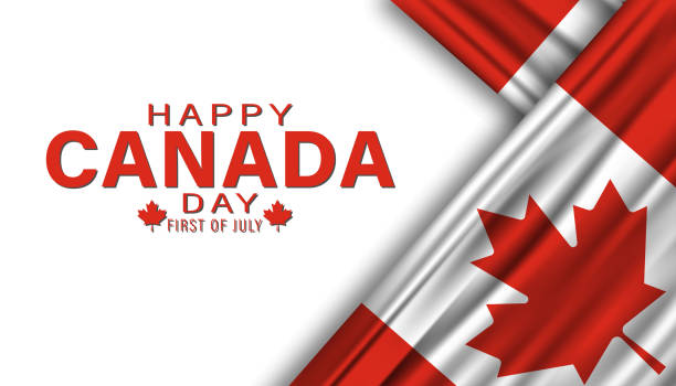 Happy Canada Day July 1 Vector Illustration of Happy Canada Day greeting card. National day of Canada celebration. canada day poster stock illustrations