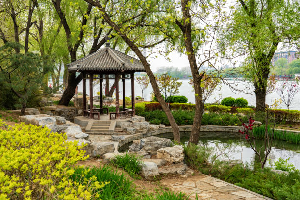 istock Pavilion in Yuyuantan Park, Beijing, China 1325682345
