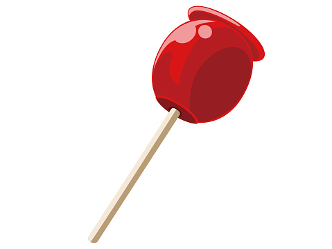 Candy apple,Japanese summer traditional icon illustration[vector image]