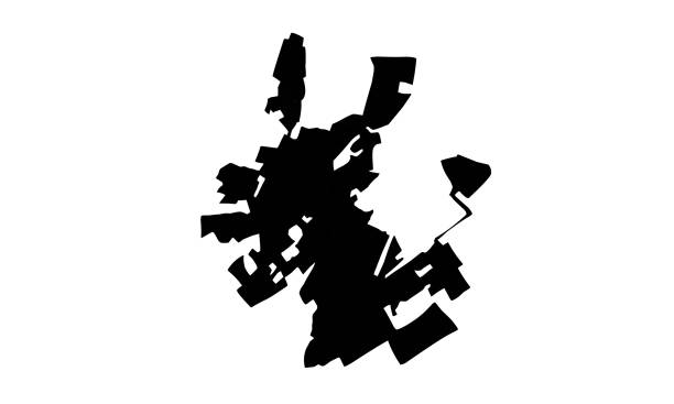 silhouette map of the city of La Grande in the United States silhouette map of the city of La Grande in the United States on white background kearney nebraska stock illustrations