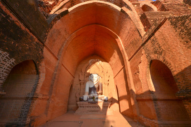 Local Faithful Buddha statue in temple myanmar