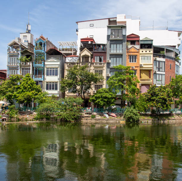 istock tall thin houses in Hanoi 1325716674