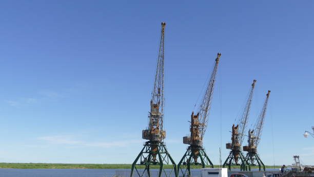 istock Boats and ships on the river 1325720687