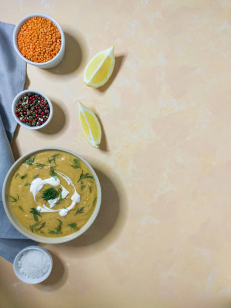 istock Lentil soup with lemon, pepper, dill 1325720760