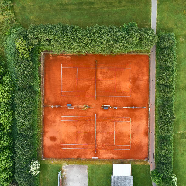 istock Directly above tennis court 1325721498