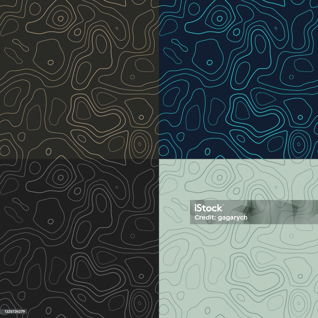 Topography Like Pattern Topography Patterns Stock Illustration - Download Image Now - Abstract ...