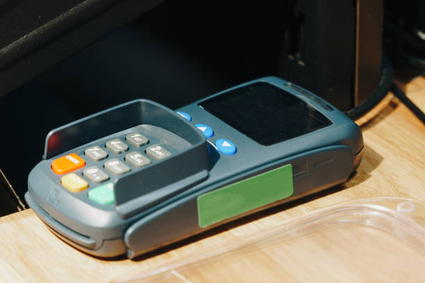 istock Credit card payment terminal close-up 1325725731
