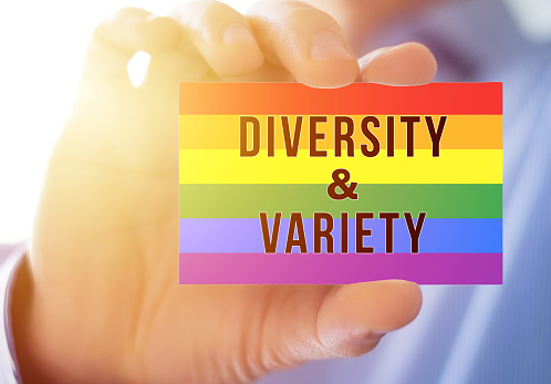 Diversity and Variety message on a business card