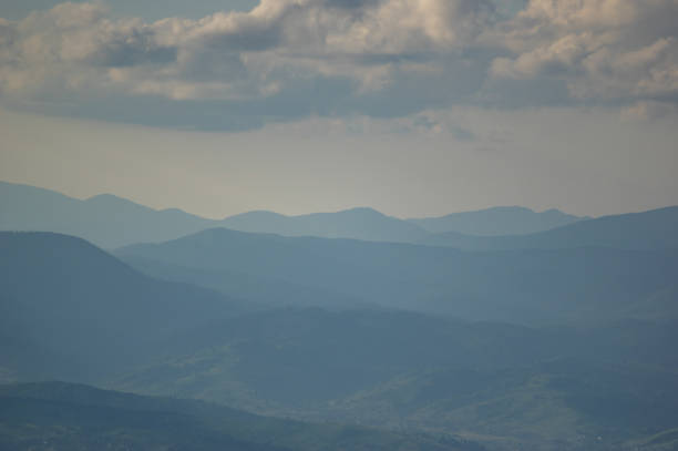 istock Fog on a mountain range in the Carpathian mountains 1325729990