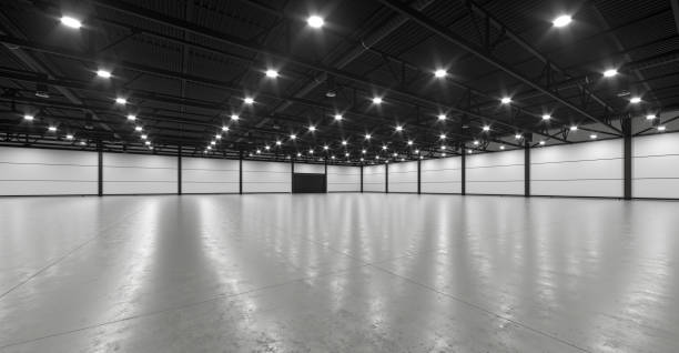 istock 3D render of empty exhibition space. backdrop for exhibitions and events. Tile floor. Marketing mock up. 1325729996