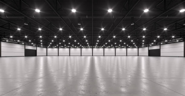 istock 3D render of empty exhibition space. backdrop for exhibitions and events. Tile floor. Marketing mock up. 1325730024