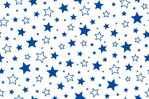 Vector illustration of Seamless pattern with stars