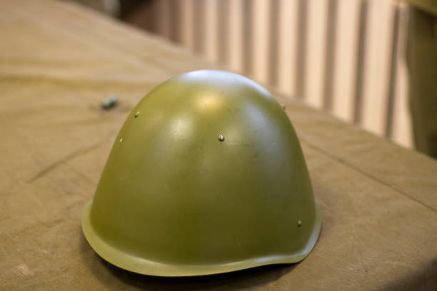 istock Military helmet of a Soviet soldier during the Second World War. 1325735984
