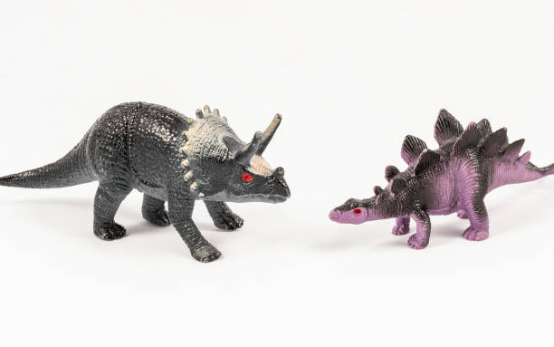 istock Stegosaurus and triceratops dinosaur toy models 1325737463