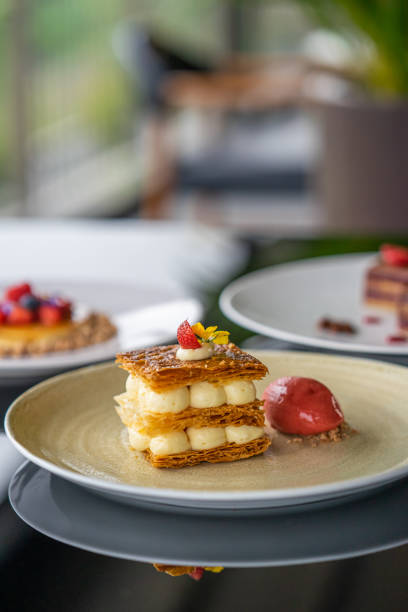 istock Mille Feuille dessert with Strawberriy and icecream 1325754148