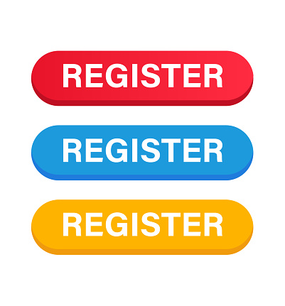 Register Button Color Set. Vector Stock Illustration