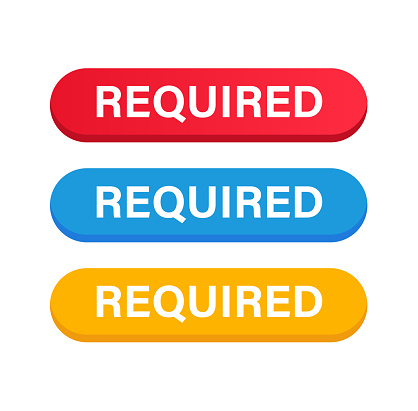 Check Requriments Button Required Button Color Set Vector Stock Illustration Stock Illustration ...