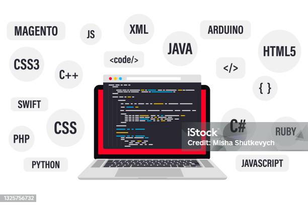 Programming And Coding On Laptop Computer Best Programming Languages ...