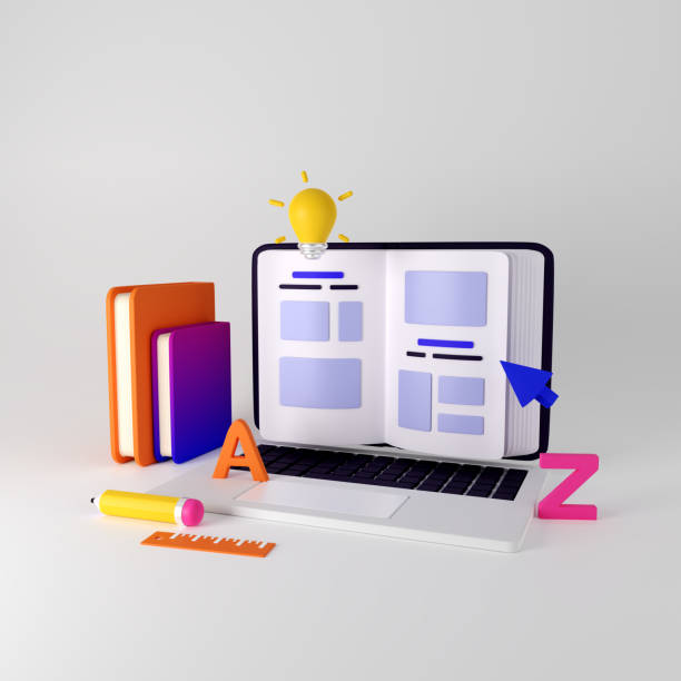 istock Concept for online education, home study, distance education and online courses. 3d render 1325763660