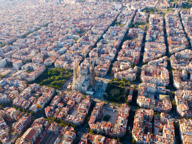 istock View from drone of Eixample district with Sagrada Familia 1325765215