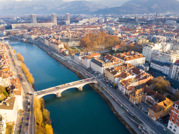 istock Panoramic aerial view of Grenoble 1325765219