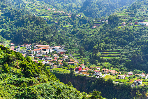 Small town in the hills of Madeira, Portugal