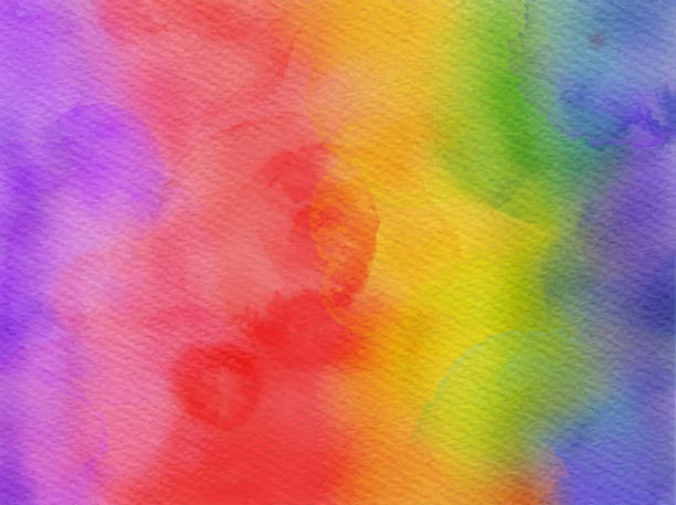 bunte regenbogen aquarell hintergrund. aquarellstriche designelement. mehrfarbige farbige hand bemalt abstrakte textur. abstrakte wandtextur mit farbpinselstrichen. grunge, skizze, graffiti, farbe, aquarell, skizze. grunge vektor hintergrund. - backgrounds pink flower softness stock-grafiken, -clipart, -cartoons und -symbole