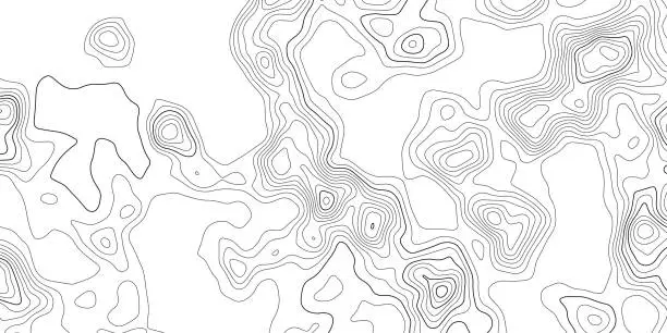 Vector illustration of Retro topographic map, great design for any purposes.