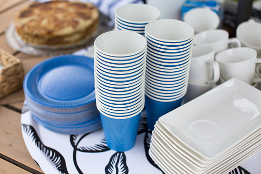 Disposable cups and plates