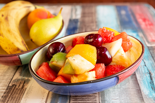 variety multicolor of fresh summer fruit