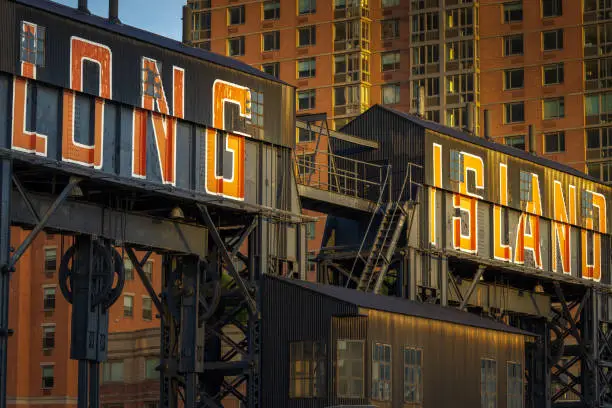 "Long Island" Gantry at Gantry Plaza. Queens, NYC. USA