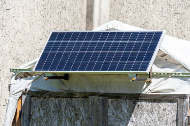 istock Solar Panels on a Garage Roof 1325778637