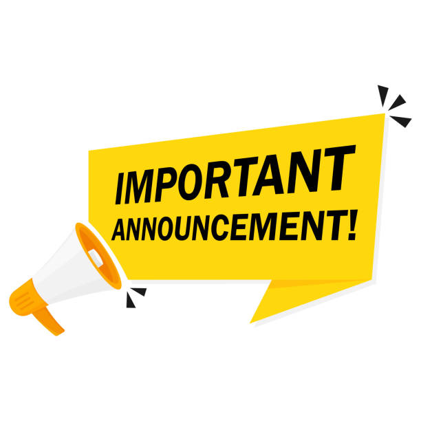 istock Megaphone with Important Announcement speech bubble. Loudspeaker. Banner for business, marketing and advertising. Vector illustration, flat design 1325783017