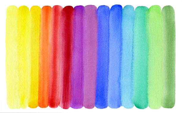 istock Abstract multicolor stripes watercolor hand painted background 1325790961