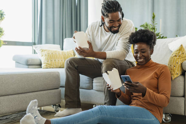 istock Lazy day at home and ordering food online 1325793014